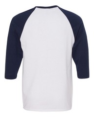 Gildan Adult Heavy Cotton Three-Quarter Raglan Sleeve Stylish Plain T Shirt XL