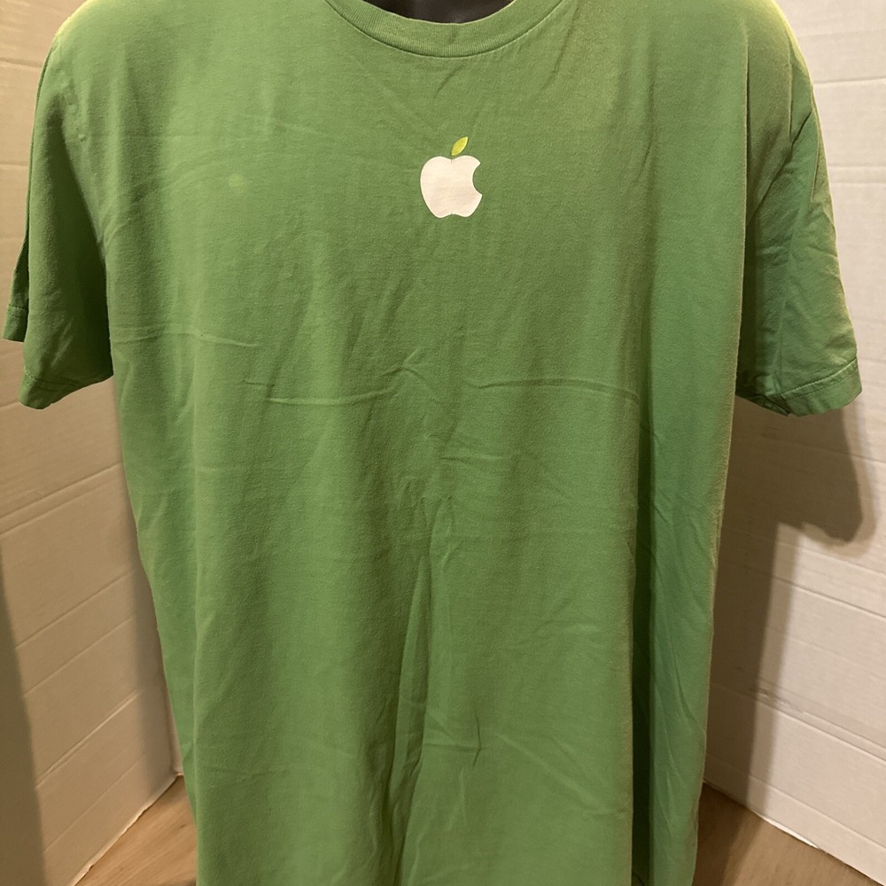 APPLE Employee T-Shirt~AMERICAN APPAREL USA~ Apple Green~TECH COMPANY~Adult XL