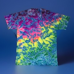 *New* 3XL & 4XL Handmade Tie Dye, Rainbow Indigo Cruncht Crinkle, Crew or V-Neck