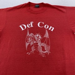 Vintage Def Con Shirt M/L Computer Hacker Convention Dragon Tee 90s Gaming RPG