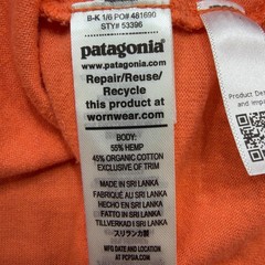 Patagonia Work Pocket T Shirt Mens Large Orange Hemp Organic Cotton Outdoor