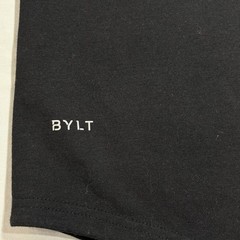 BYLT Drop Cut Short Sleeve T-Shirt Black Mens Size M Premium Basics Athletic Fit