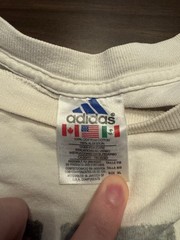 Vintage 90s Adidas T-shirt Three Box Logo White Size XL