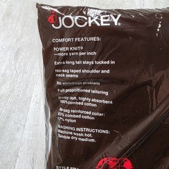 Vintage Jockey 3 Pack White V neck Mens Size Large New !