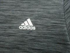 Adidas Shirt Small Adult Gray Athletic Logo Stretch Modern Fit Aeroready Mens S