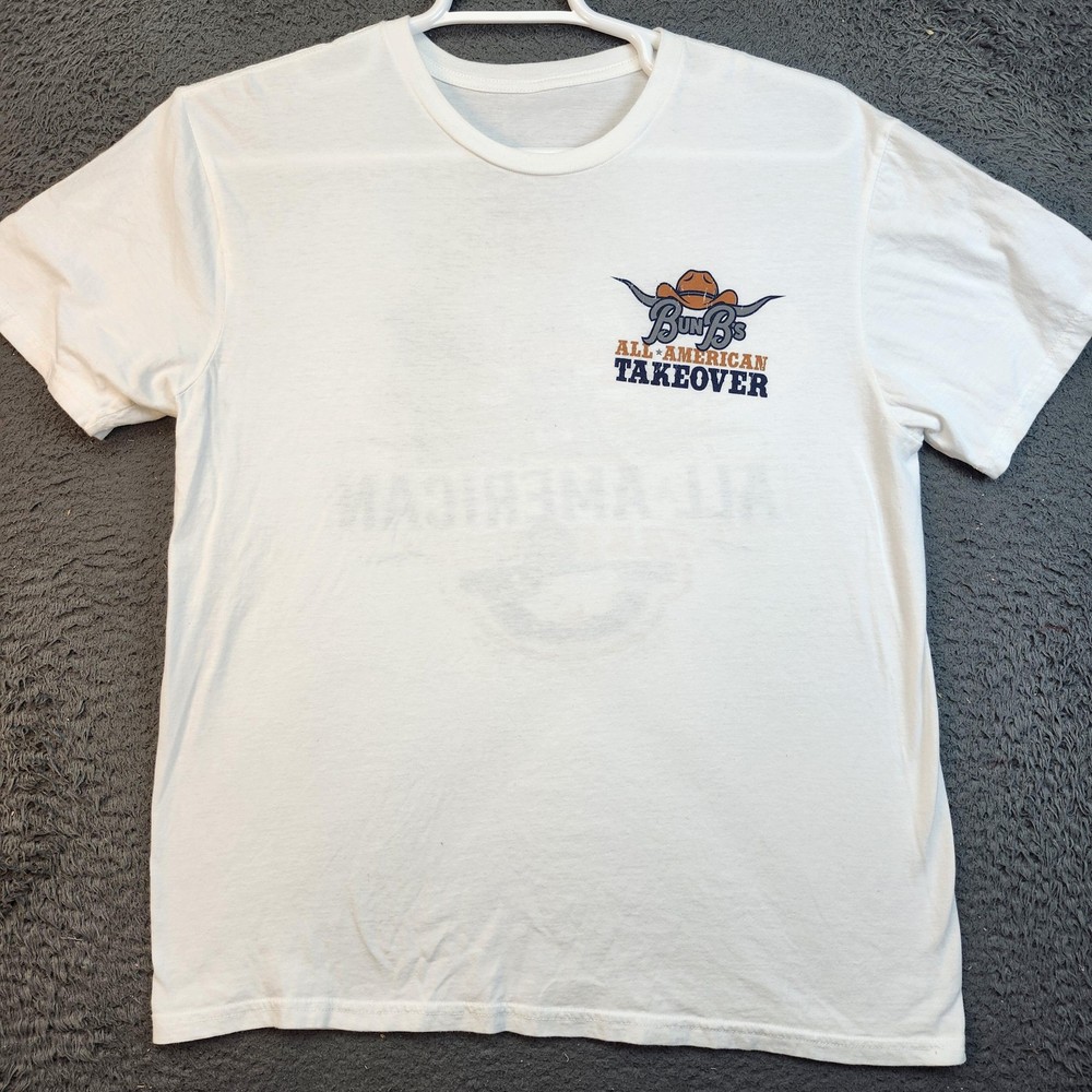 Bun B All American Takeover Shirt Mens Medium White Houston Rodeo 2024 Tour