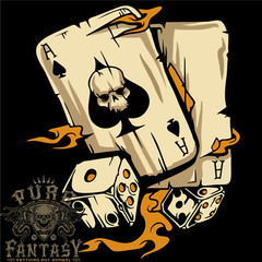 Skull Ace of Spades Heavy Metal Rock Music Mens T-Shirt 100% Cotton