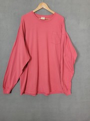 Hanes ComfortWash Garment Dyed Long Sleeve T-Shirt Front Pocket 3XL