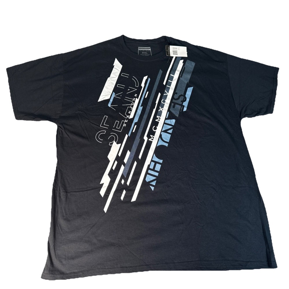 Sean John Men’s Shirt 2XL Graphic Design Front Black New With Tag T-Shirt