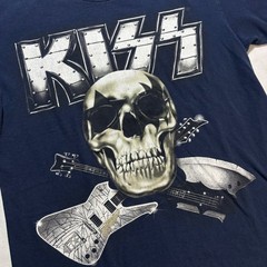 KISS Graphic T-Shirt Men’s Large Navy Blue Skull Monster Tour 2013 Concert Tee