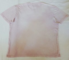Lucky Brand California Henley Shirt Mens L White Pink Dyed Lightweight Cotton