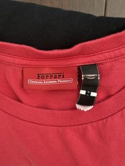 Ferrari Men’s Colorblock Long Sleeve Crew Neck Logo T-Shirt Red/White/Black M