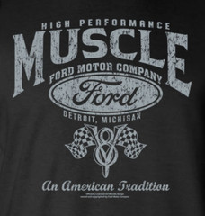 Ford High Performance Muscle V8 Logo 2-Sided T-Shirt – Mustang GT500 Shelby
