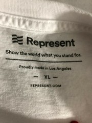 New Represent Clothing White WWED? Graphic T-Shirt Size XL