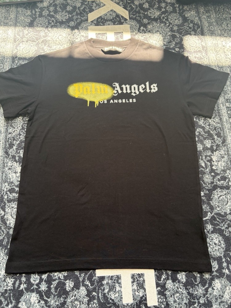 Palm Angels Los Angeles Men’s Black Logo Graphic Crew Neck T-Shirt Size M