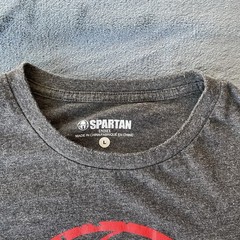 Spartan Sprint Short Sleeve Gray Logo T-Shirt Large