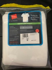 Hanes 7-Pack Mens Crew Neck Cotton T-Shirts Size: S White Traditional Fit Tee