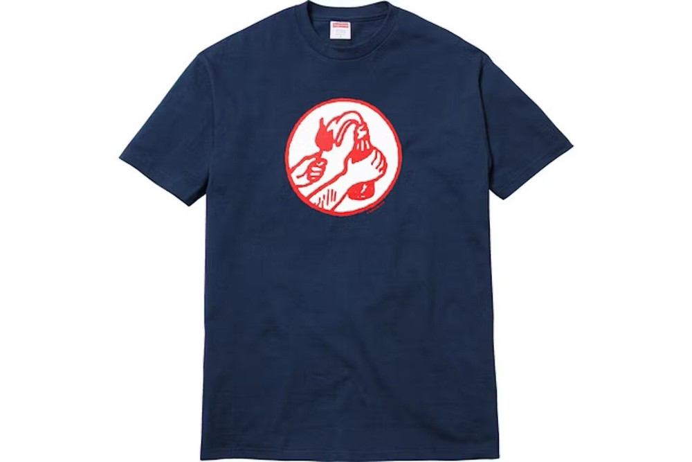 Supreme Molotov Tee SZ L Navy Blue