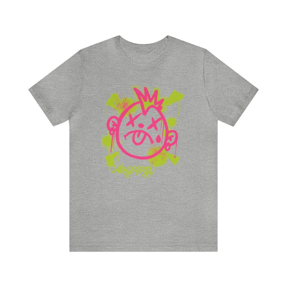 Swagology Black Bella Canvas Tshirt, Swag Graffiti Design Tee, Neon Colorful Top