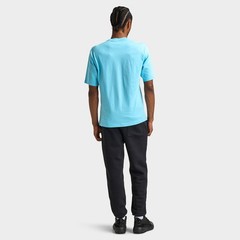 NWT Mens Jordan Brooklyn Swoosh Logo T-Shirt Blue Chill Black II2337-497 Large L