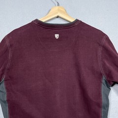 Kuhl Wildfibre Mens Medium Shirt Organic Cotton Burgundy Thermal Pullover Layer