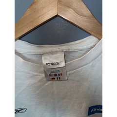 Reebok RBK Finish Line Vintage White Graphic T-Shirt Mens Medium Pump Sneaker