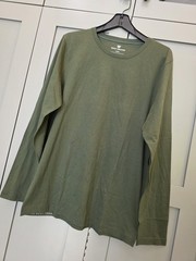 Mack Weldon Long Sleeve Shirt Mens Large Green Casual Stretch 100% Cotton Soft