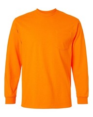 Gildan 2410 Ultra Cotton Pocket Long Sleeve T-Shirt S-2XL Buy 2 Get 1 Free