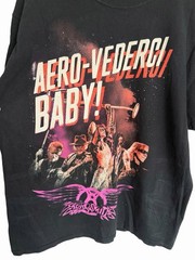 Aerosmith Tour T Shirt Band Tee Graphic Front Back European 2017 Black Size L