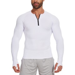 Men Compression Shirt Long Sleeve Athletic Fitness Quick-drying Breathable Tops