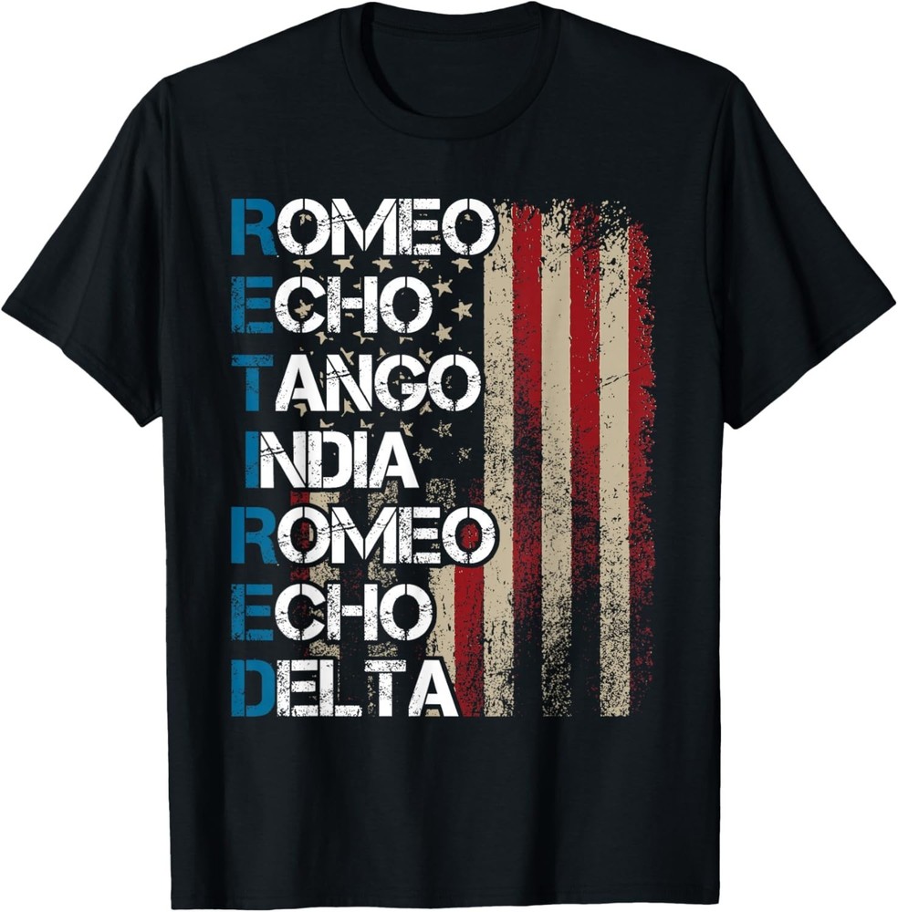 Phonetic Alphabet Retired Veteran Retirement Army Military Gift Unisex T-Shirt