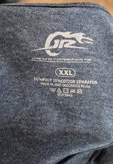 JR Motorsportz Tee Shirt 2XL XXL Poly Cotton Rayon Gray