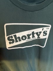 Vintage Shortys Hardwear Skateboards T Shirt Size Large Green
