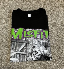 Misfits Black T-Shirt Music Band Punk Rock Grunge Suna Platinum L Streetwear