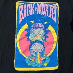 Rick and Morty Adult Swim Graphic T Shirt Mens Medium Black