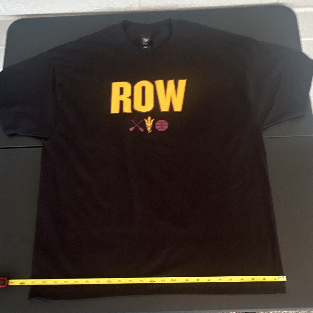 Hanes ROW Black Graphic Crew Neck Short Sleeve Tagless Cotton T-Shirt XL