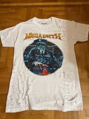 T-shirt white Megadeth unisex size XXL Catton