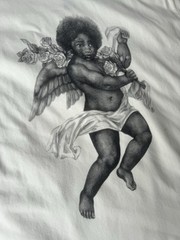PATTA Cherub Tee | Sea Salt | Size Large / L | Angel Cream