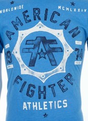 AMERICAN FIGHTER North Carolina Blue Athletic Men Crewneck T-shirt L-3XL NWT
