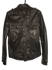 Men’s All Saints SECTION LEATHER SHIRT jacket overshirt M (ref103) £139.99!!!!!