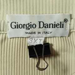 Giorgio Danieli T Shirt 3XT XXXL 3XL Tall Tan Sand Ecru Made In Italy Top FLAWS