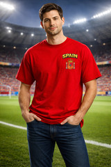 FIFA World Cup 2026 Spain La Roja Soccer Fan Graphic Printed Unisex T-Shirt
