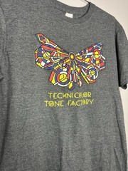 Technicolor Tone Factory T Shirt Men L Slim Gray Poly-Cotton Blend POME Colorado
