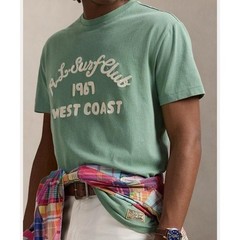 Polo Ralph Lauren Faded Mint R.L. SURF CLUB 1967 WEST COAST Short Sleeve T Shirt