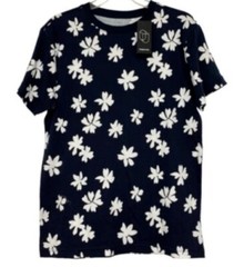 Original Use Men’s Size XL Floral Print Short Sleeve T-Shirt Navy Blue