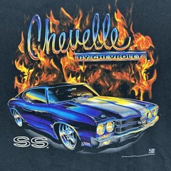Chevelle 454 SS Heavyweight T-Shirt Size Adult Large Black Double Sided Muscle