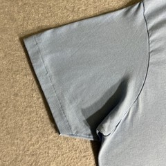 Vintage 60’s/70’s Plain Baby Blue 50/50 Cotton Poly Blend T-Shirt XL Blank