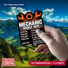 (3Pcs-3″) Mechanic Hourly Rates Sticker Labor Mechanic Sticker Funny Mechanic Wa