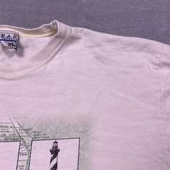 VTG Gear For Sports Unisex Ivory Navy Pier Casual Wear Crew Neck T-Shirt Size XL