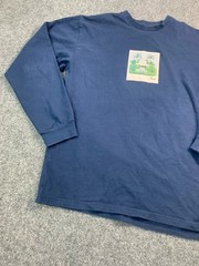 VANS Shirt Mens Medium Blue Long Sleeve Crew Neck Casual Graphic Print